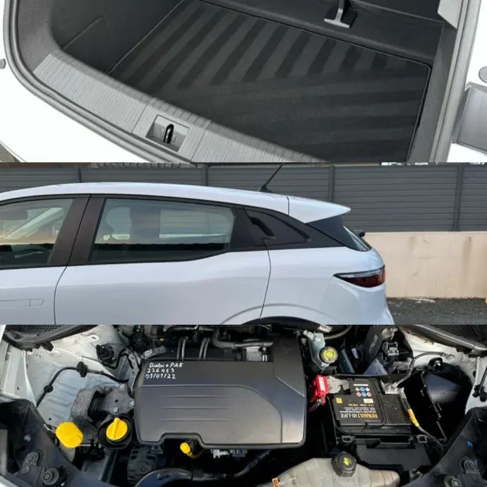 intérieur et extérieur et bloc moteur de voiture propre